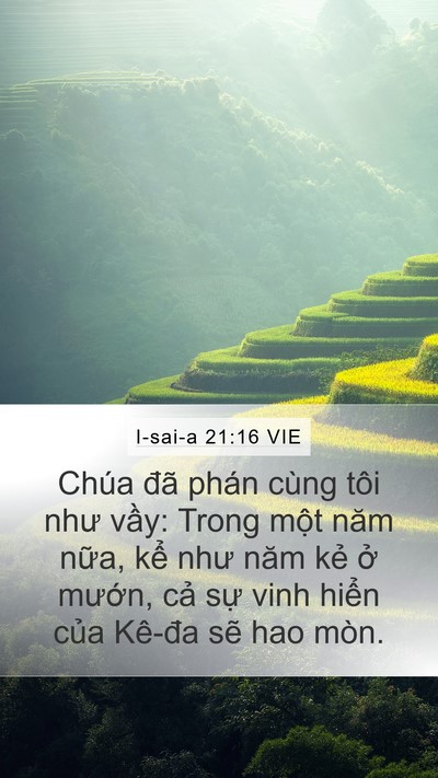 I-sai-a 21:16 VIE Bible Verse Image