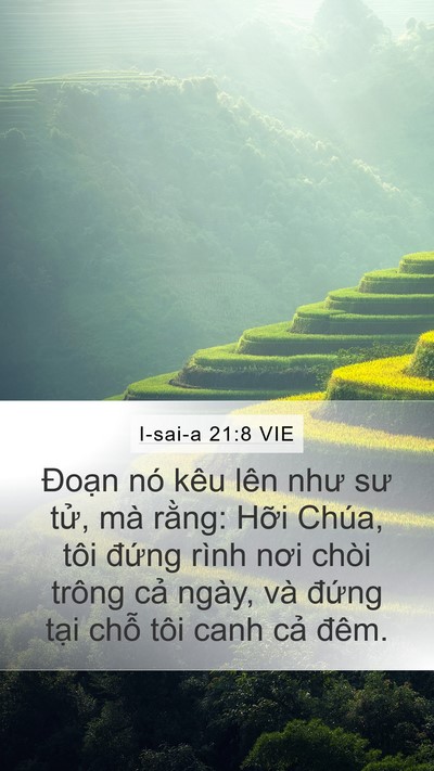 I-sai-a 21:8 VIE Bible Verse Image