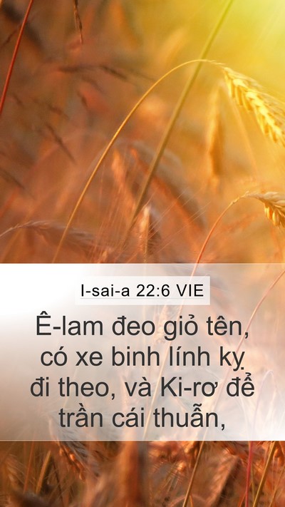 I-sai-a 22:6 VIE Bible Verse Image
