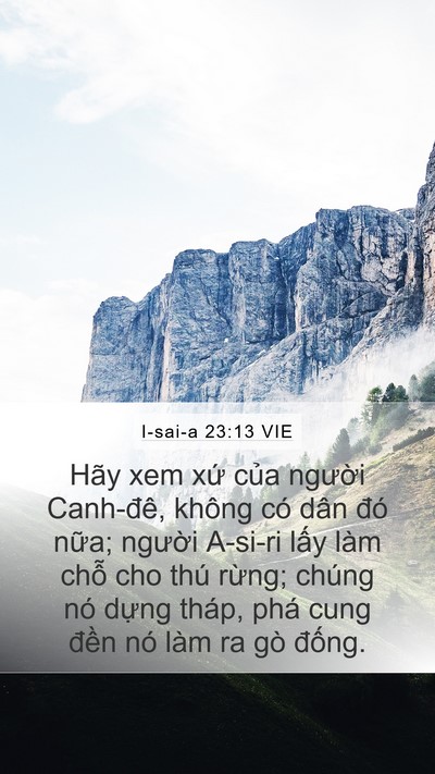 I-sai-a 23:13 VIE Bible Verse Image