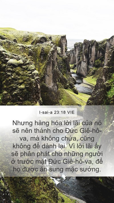 I-sai-a 23:18 VIE Bible Verse Image