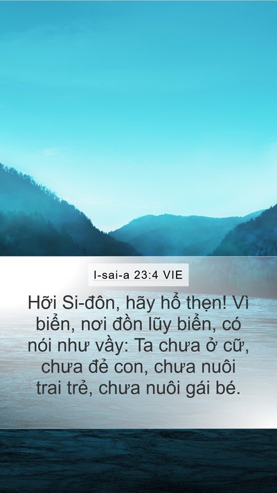 I-sai-a 23:4 VIE Bible Verse Image