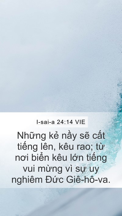 I-sai-a 24:14 VIE Bible Verse Image