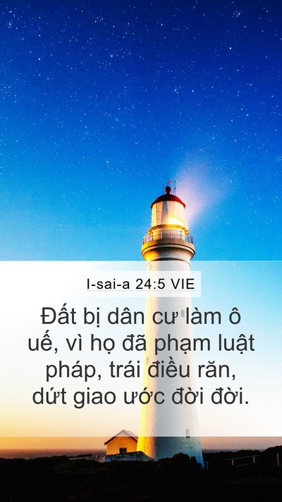 I-sai-a 24:5 VIE Bible Verse Image