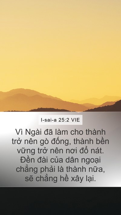 I-sai-a 25:2 VIE Bible Verse Image