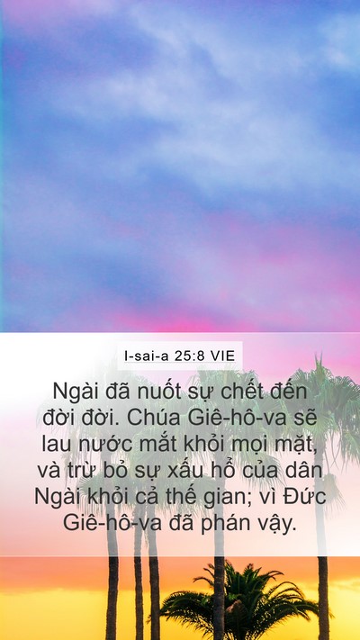 I-sai-a 25:8 VIE Bible Verse Image