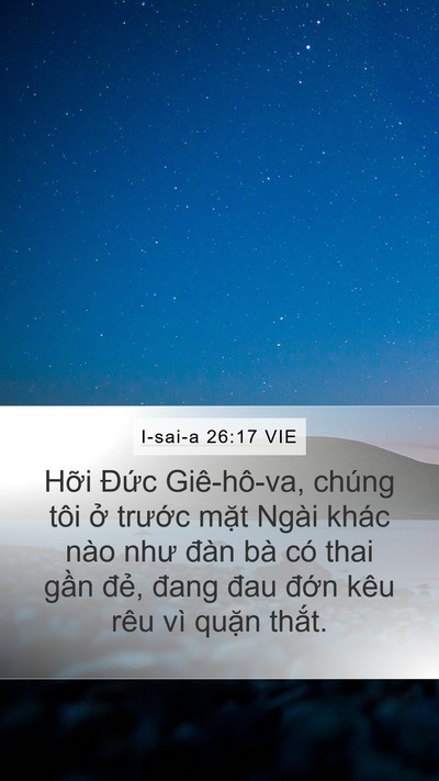 I-sai-a 26:17 VIE Bible Verse Image