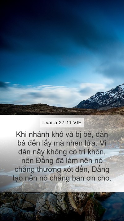 I-sai-a 27:11 VIE Bible Verse Image