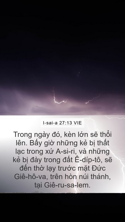 I-sai-a 27:13 VIE Bible Verse Image