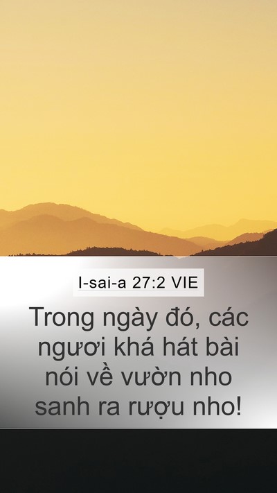 I-sai-a 27:2 VIE Bible Verse Image