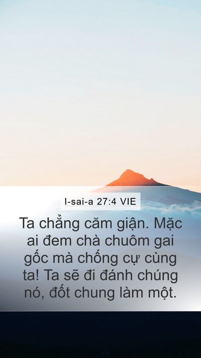 I-sai-a 27:4 VIE Bible Verse Image