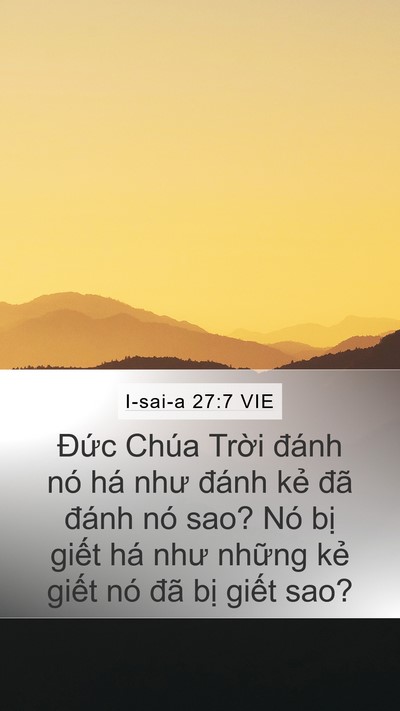 I-sai-a 27:7 VIE Bible Verse Image