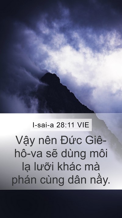 I-sai-a 28:11 VIE Bible Verse Image