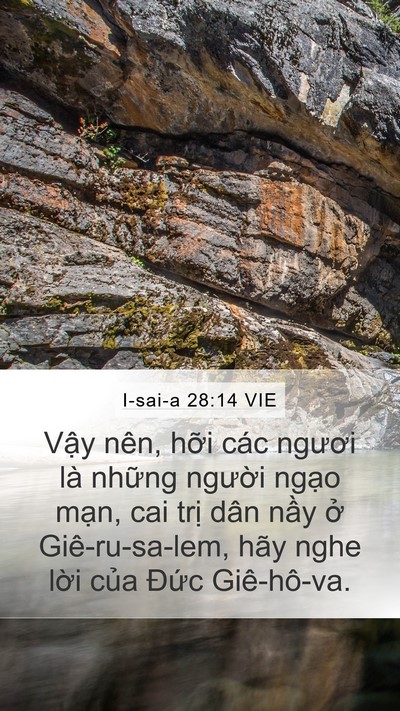 I-sai-a 28:14 VIE Bible Verse Image