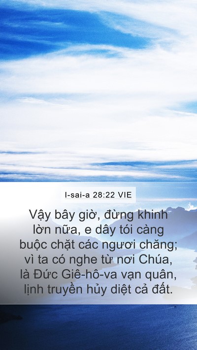I-sai-a 28:22 VIE Bible Verse Image