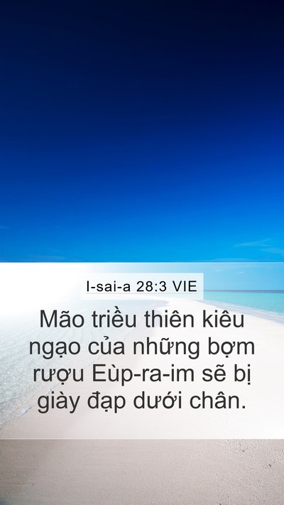 I-sai-a 28:3 VIE Bible Verse Image