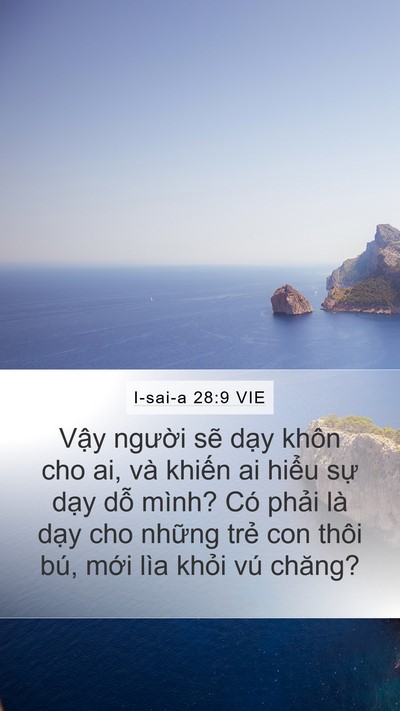 I-sai-a 28:9 VIE Bible Verse Image