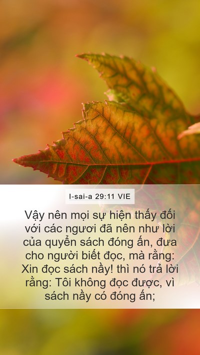 I-sai-a 29:11 VIE Bible Verse Image