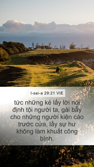 I-sai-a 29:21 VIE Bible Verse Image
