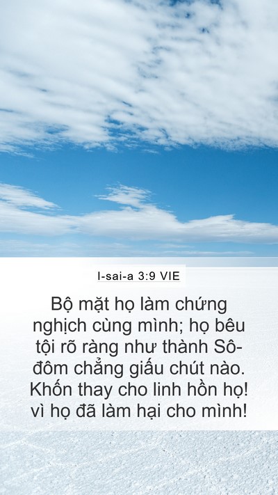 I-sai-a 3:9 VIE Bible Verse Image
