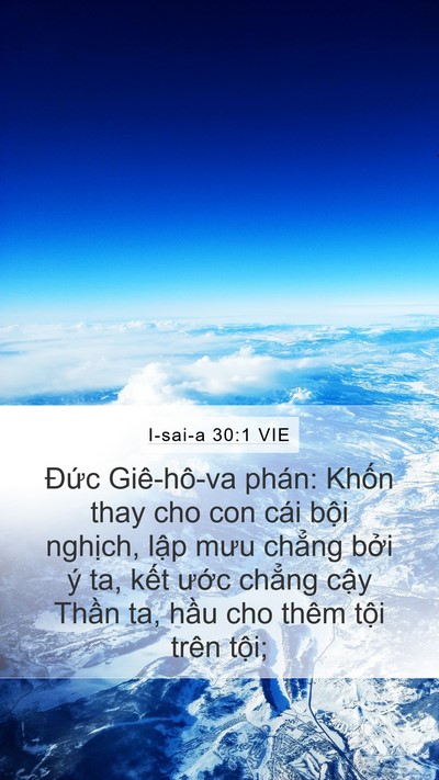 I-sai-a 30:1 VIE Bible Verse Image