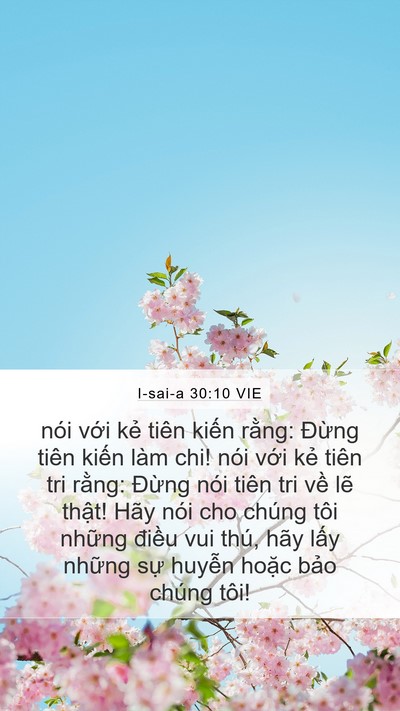 I-sai-a 30:10 VIE Bible Verse Image