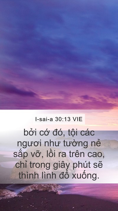 I-sai-a 30:13 VIE Bible Verse Image