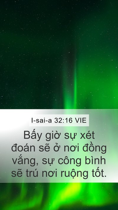 I-sai-a 32:16 VIE Bible Verse Image