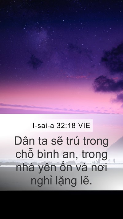 I-sai-a 32:18 VIE Bible Verse Image