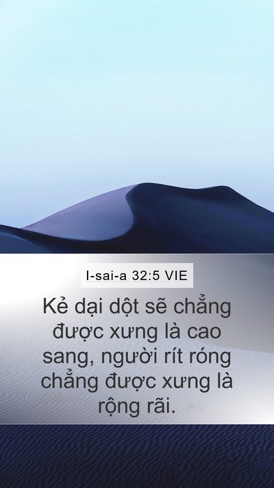 I-sai-a 32:5 VIE Bible Verse Image