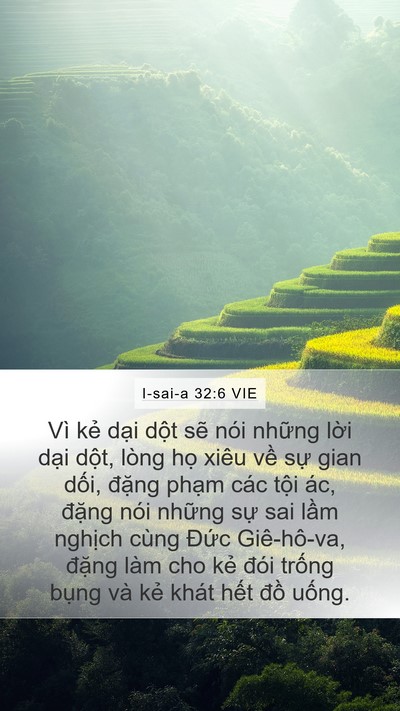 I-sai-a 32:6 VIE Bible Verse Image