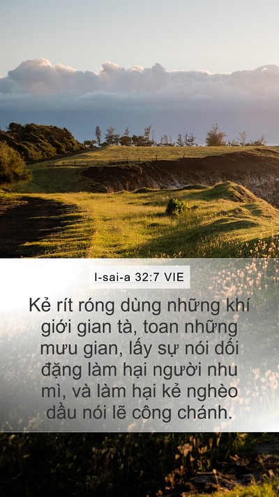 I-sai-a 32:7 VIE Bible Verse Image