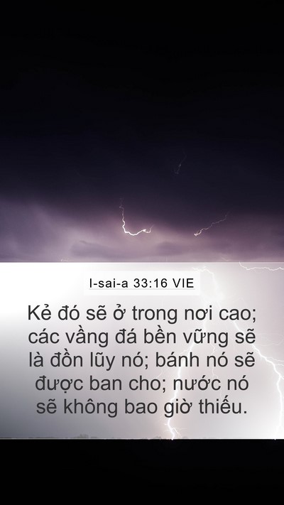 I-sai-a 33:16 VIE Bible Verse Image