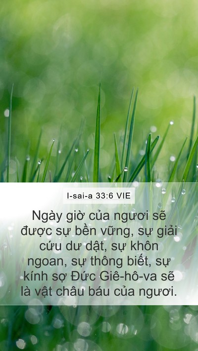 I-sai-a 33:6 VIE Bible Verse Image