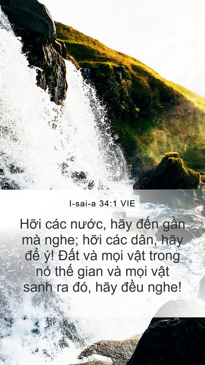 I-sai-a 34:1 VIE Bible Verse Image