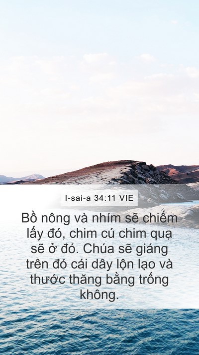 I-sai-a 34:11 VIE Bible Verse Image