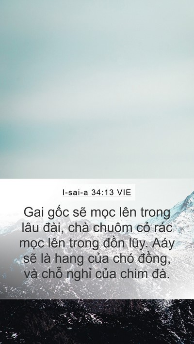 I-sai-a 34:13 VIE Bible Verse Image