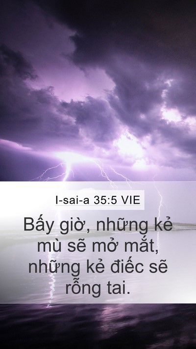 I-sai-a 35:5 VIE Bible Verse Image