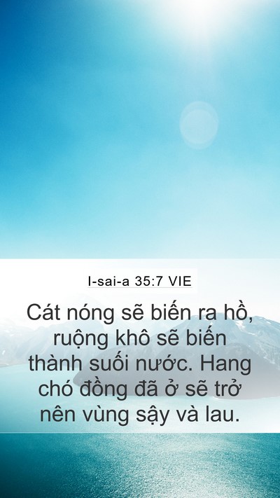 I-sai-a 35:7 VIE Bible Verse Image