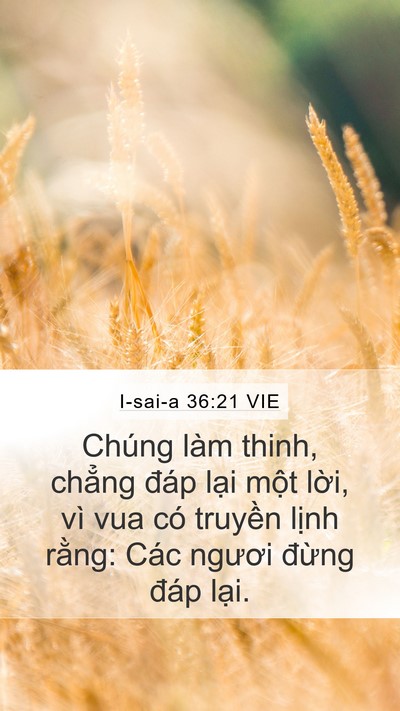 I-sai-a 36:21 VIE Bible Verse Image