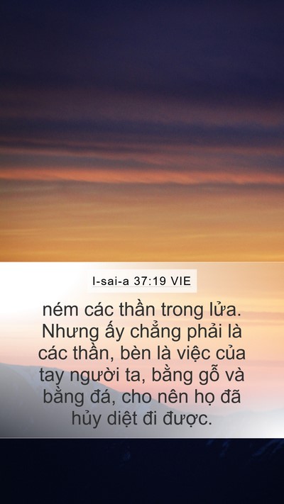 I-sai-a 37:19 VIE Bible Verse Image