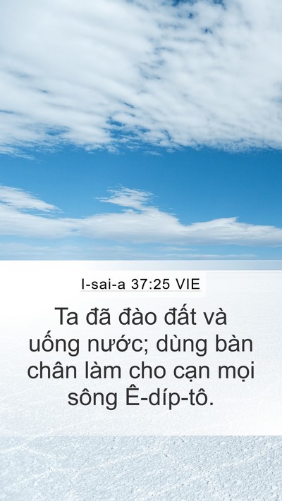 I-sai-a 37:25 VIE Bible Verse Image