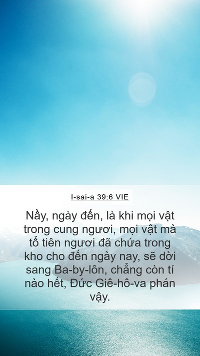 I-sai-a 39:6 VIE Bible Verse Image