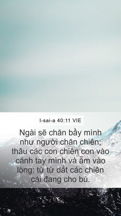 I-sai-a 40:11 VIE Bible Verse Image