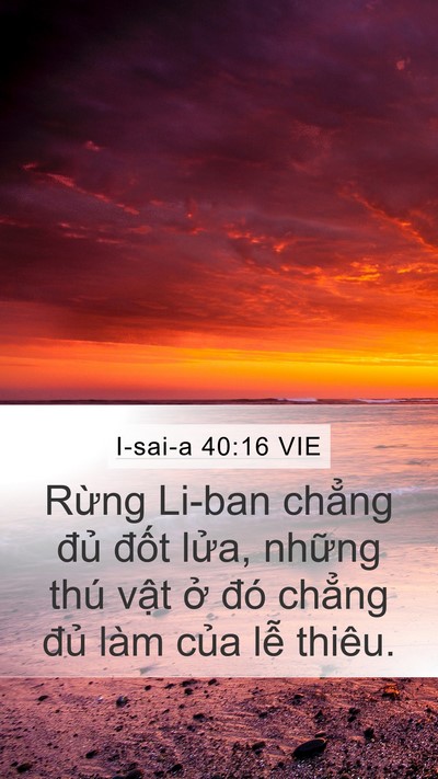 I-sai-a 40:16 VIE Bible Verse Image