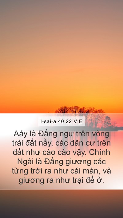 I-sai-a 40:22 VIE Bible Verse Image