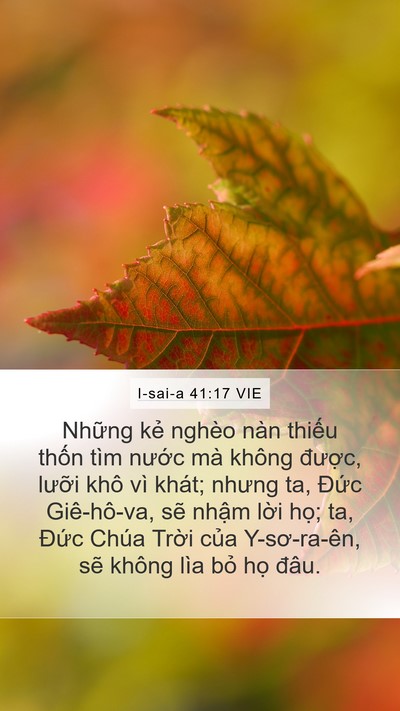 I-sai-a 41:17 VIE Bible Verse Image