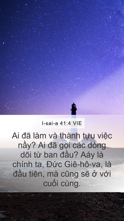I-sai-a 41:4 VIE Bible Verse Image