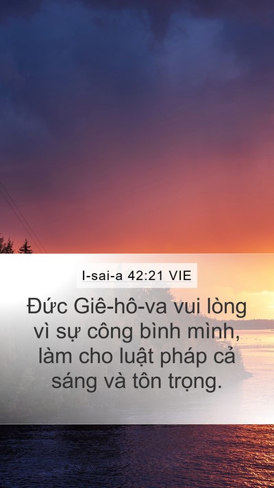 I-sai-a 42:21 VIE Bible Verse Image