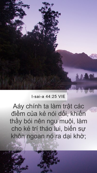 I-sai-a 44:25 VIE Bible Verse Image